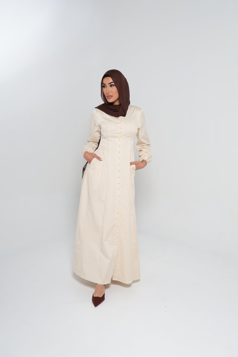 JEDDAH CINCHED MAXI | BEIGE