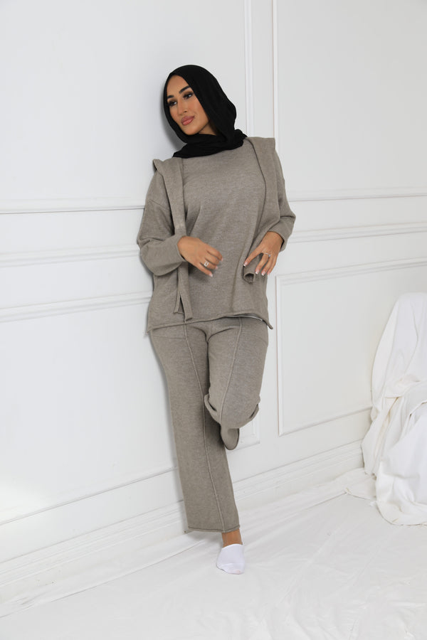 DELUSIONAL KNIT SET | TAUPE