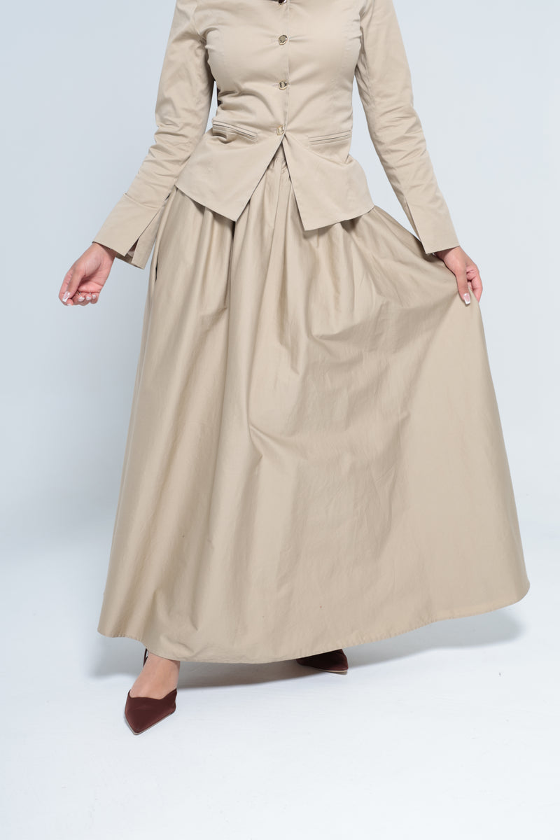 LANCÔME MAXI SKIRT | BEIGE