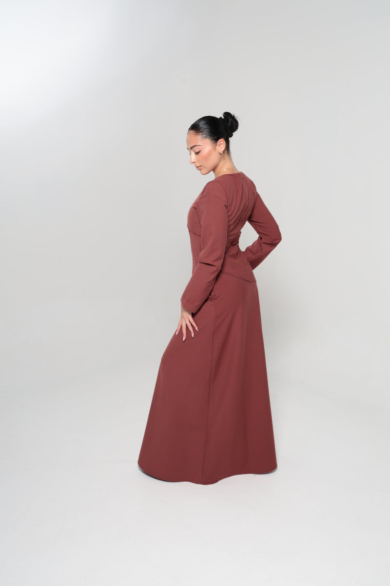 RIYADH MAXI DRESS | MAROON