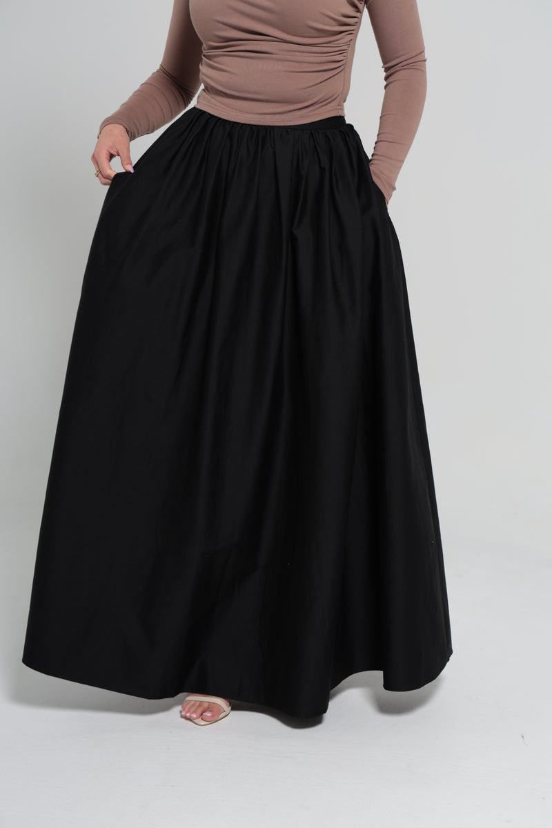 LANCÔME MAXI SKIRT | BLACK