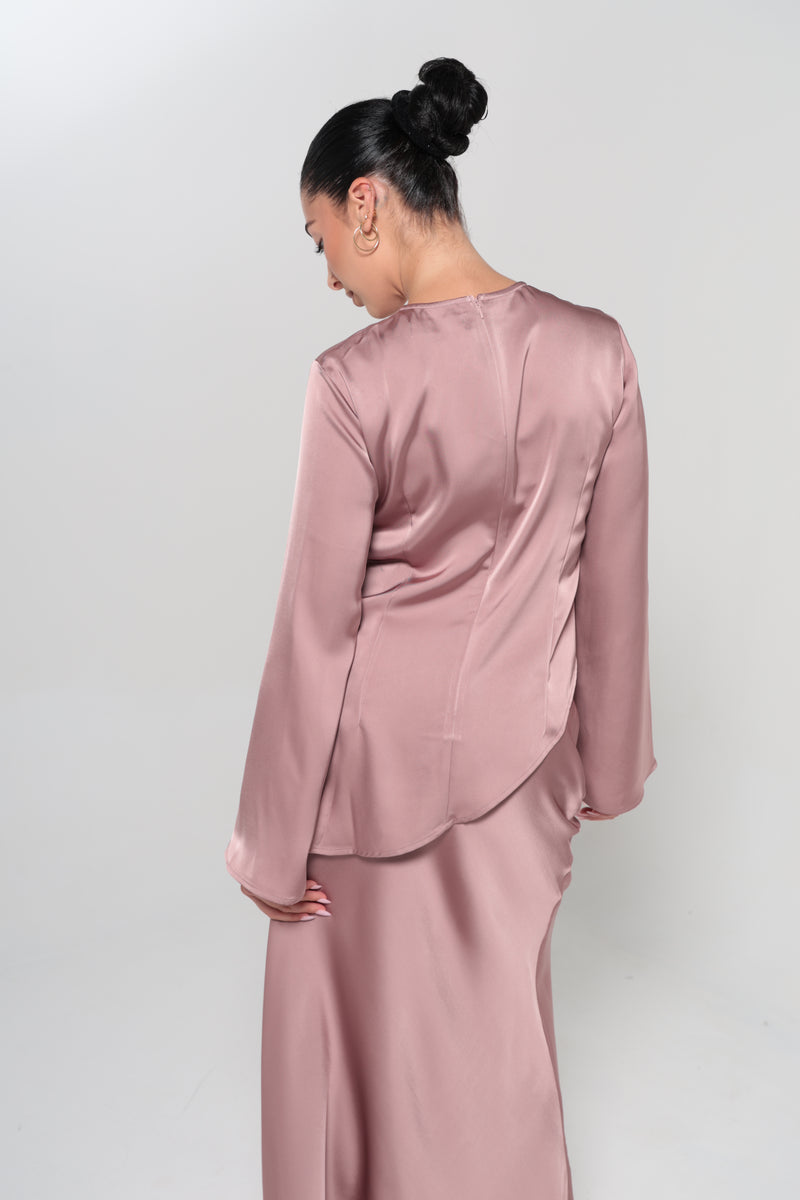 INDULGENCE ASSYMETRICAL TOP | ROSE