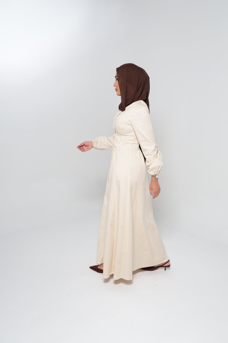 JEDDAH CINCHED MAXI | BEIGE