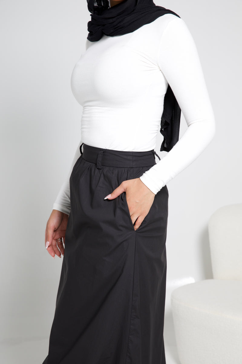 LOPEZ MAXI SKIRT | BLACK