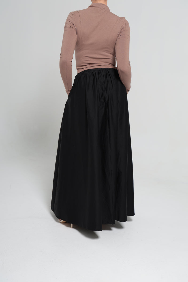 LANCÔME MAXI SKIRT | BLACK