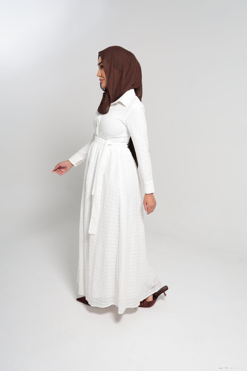 MECCAN LACE MAXI | WHITE