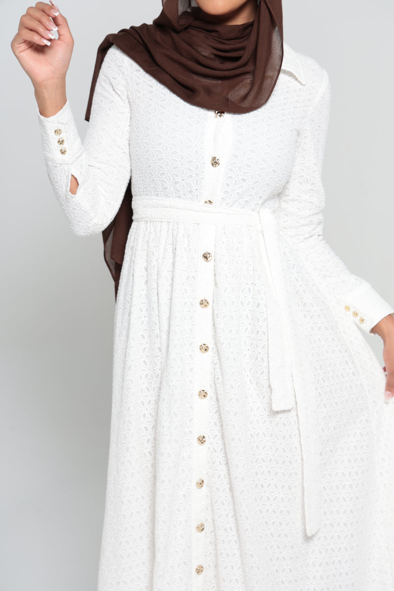 MECCAN LACE MAXI | WHITE