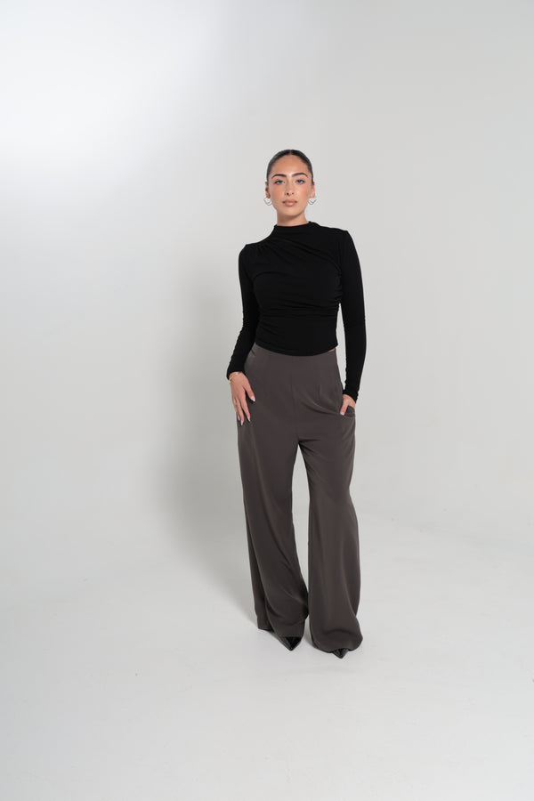 CHANEL HIGH WAISTED PANTS | GREY