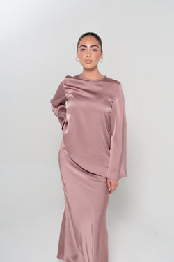 INDULGENCE ASSYMETRICAL TOP | ROSE