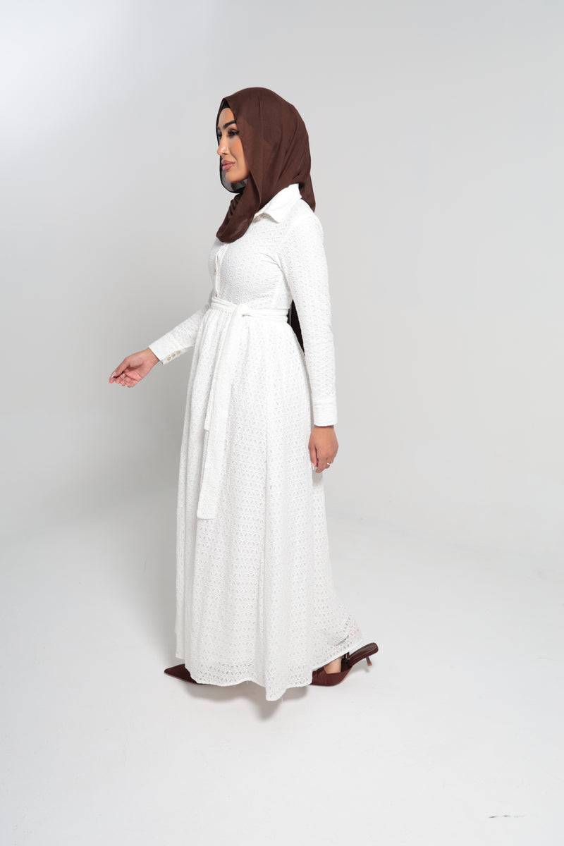 MECCAN LACE MAXI | WHITE