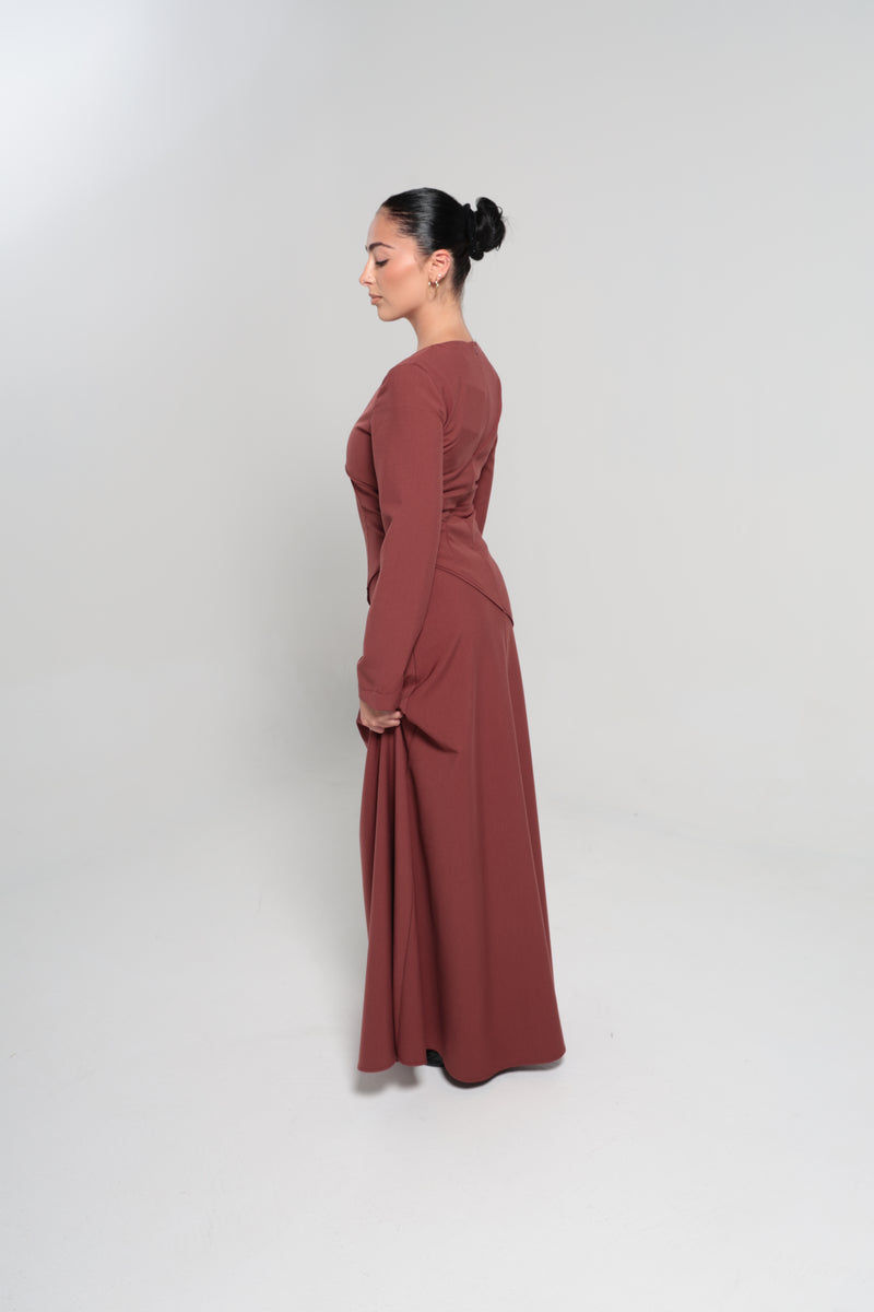 RIYADH MAXI DRESS | MAROON