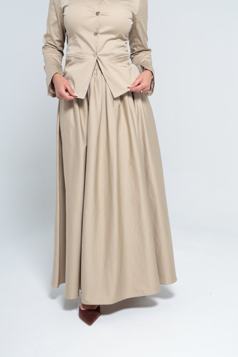 LANCÔME MAXI SKIRT | BEIGE