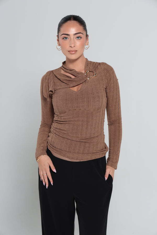 CAPRICE TOP | BROWN