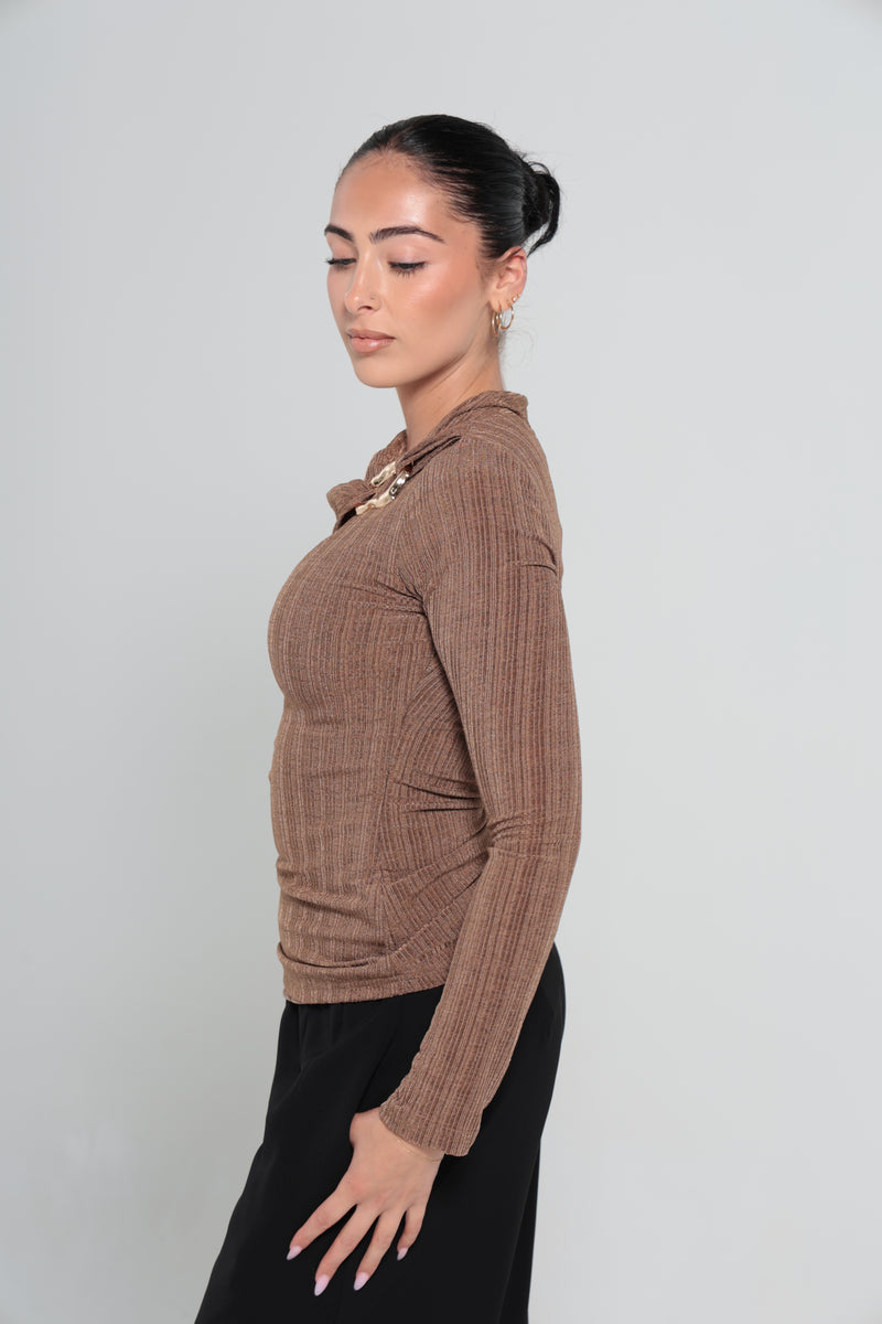 CAPRICE TOP | BROWN