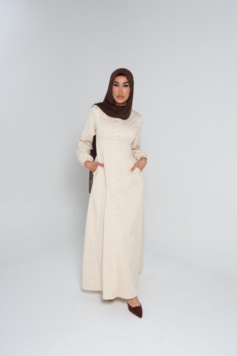 JEDDAH CINCHED MAXI | BEIGE