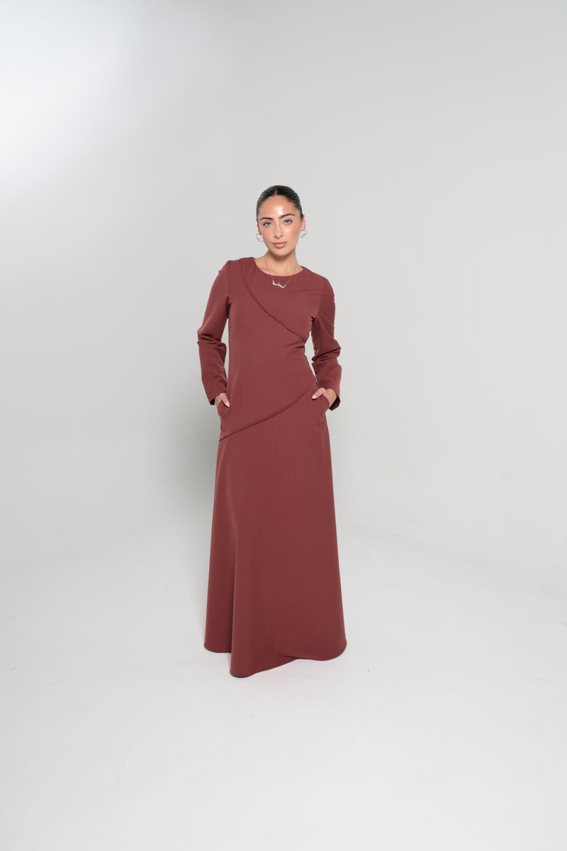 RIYADH MAXI DRESS | MAROON