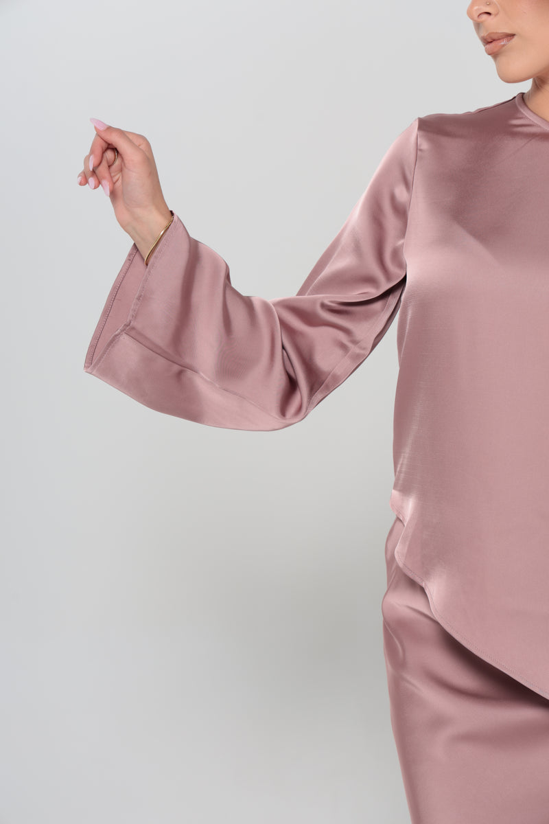 INDULGENCE ASSYMETRICAL TOP | ROSE