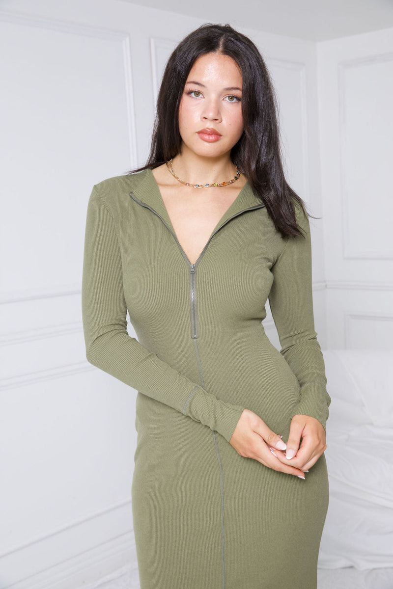 IN THE WOODS DRESS | KHAKI