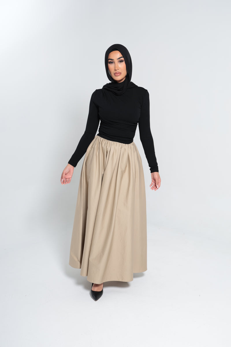 LANCÔME MAXI SKIRT | BEIGE