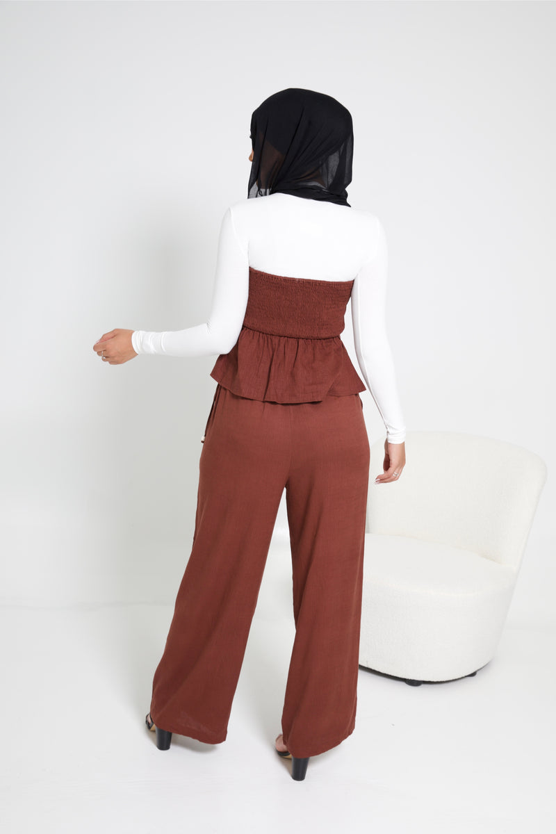 GARDENIA PANTS - CHOC