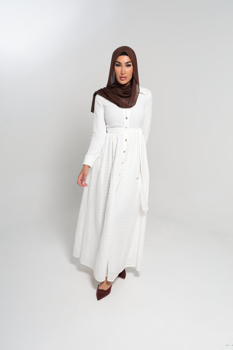 MECCAN LACE MAXI | WHITE