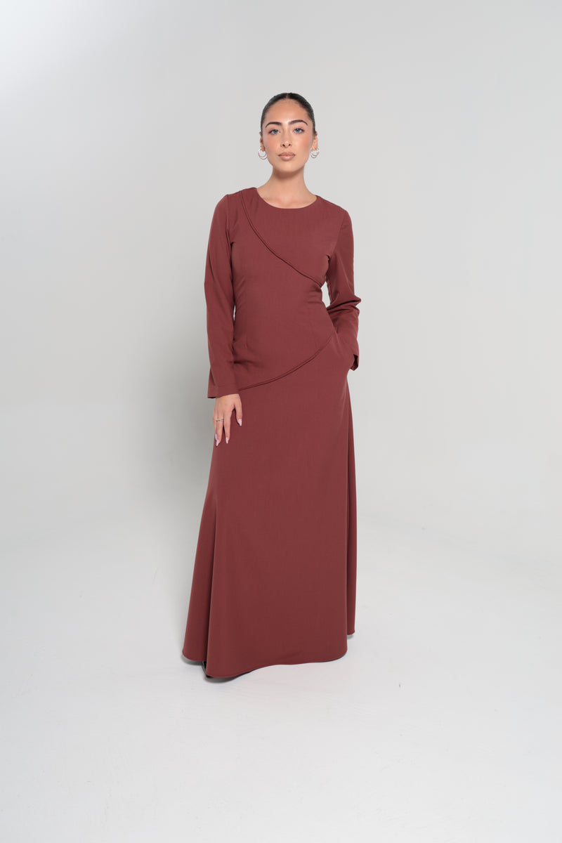 RIYADH MAXI DRESS | MAROON