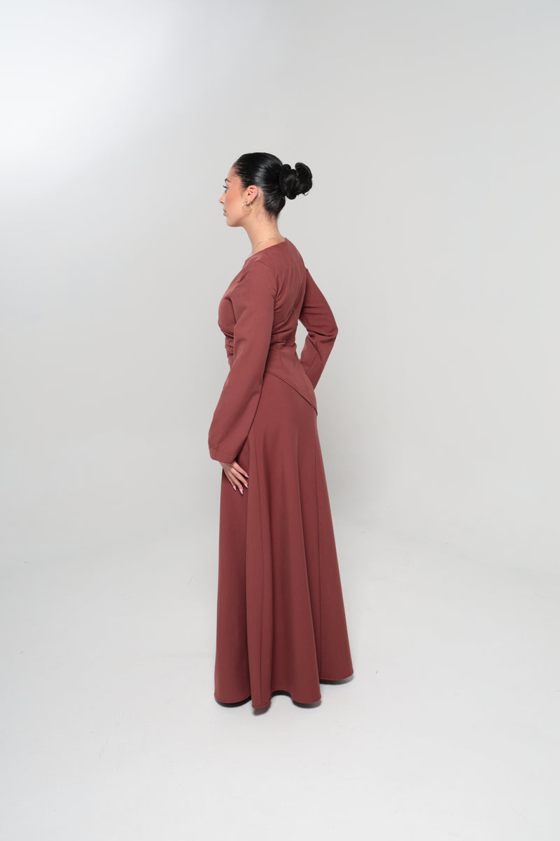 RIYADH MAXI DRESS | MAROON