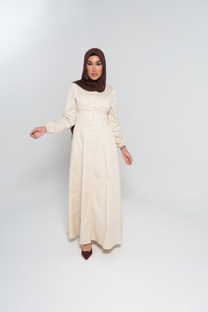 JEDDAH CINCHED MAXI | BEIGE