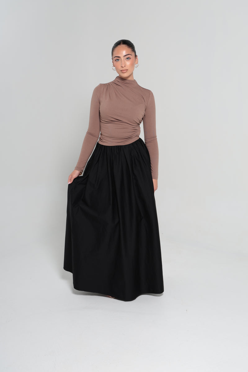 LANCÔME MAXI SKIRT | BLACK