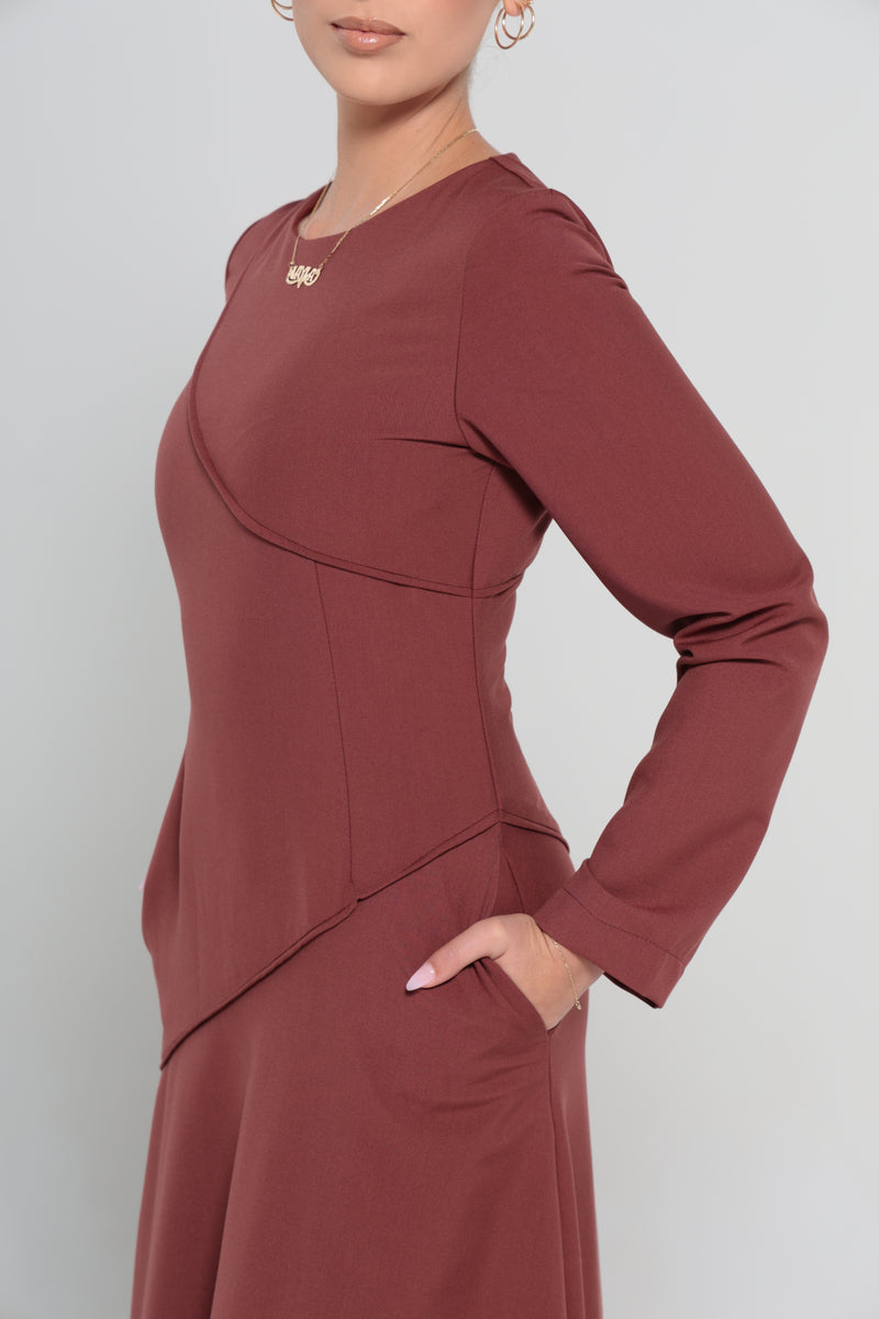 RIYADH MAXI DRESS | MAROON