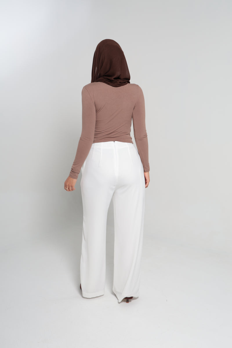 CHANEL HIGH WAISTED PANTS | WHITE