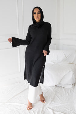 ARCHA LUREX KNIT DRESS | BLACK