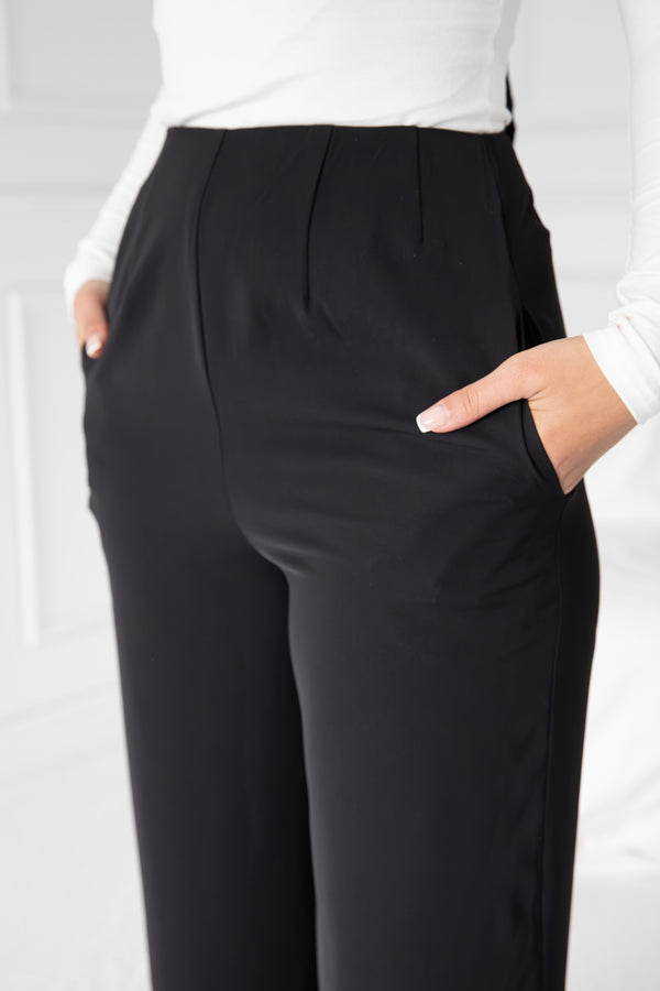 CHANEL HIGH WAISTED PANTS | BLACK