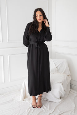 LA RENTA SHIRT DRESS | BLACK