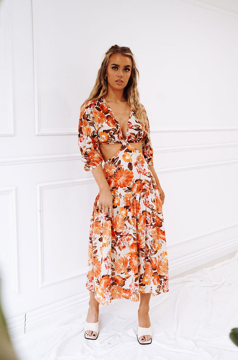 BANBE FLORAL MIDI DRESS