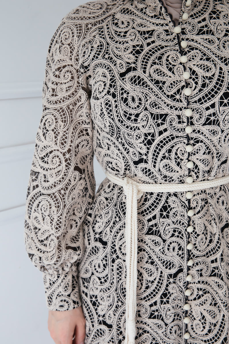 Yvette Lace Dress | Beige