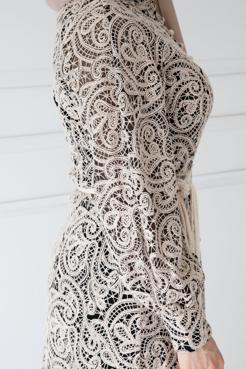 Yvette Lace Dress | Beige