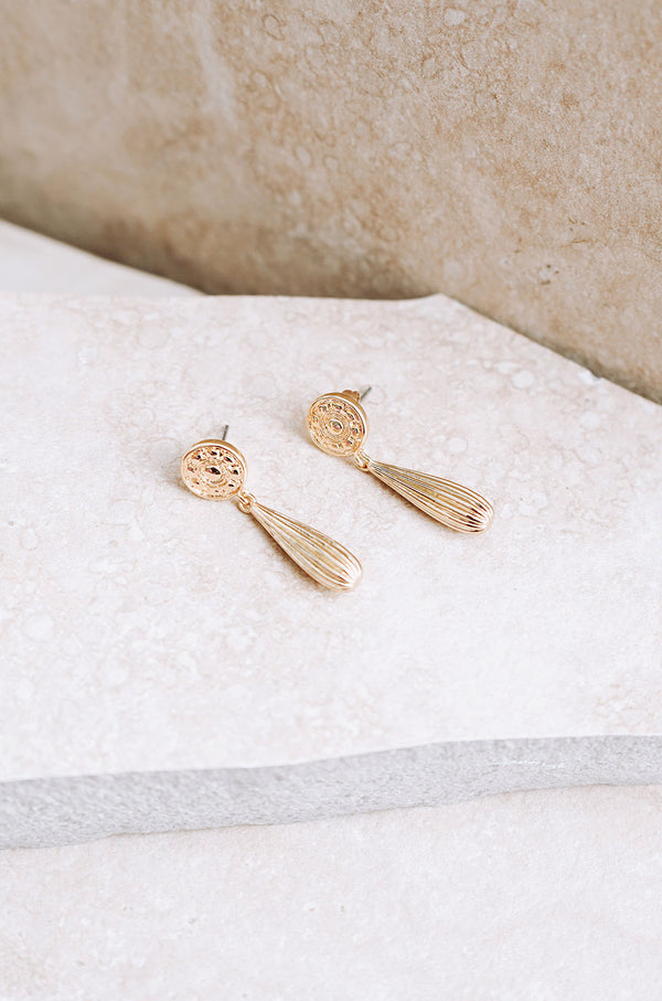 Fiore Drop Earrings - GOLD