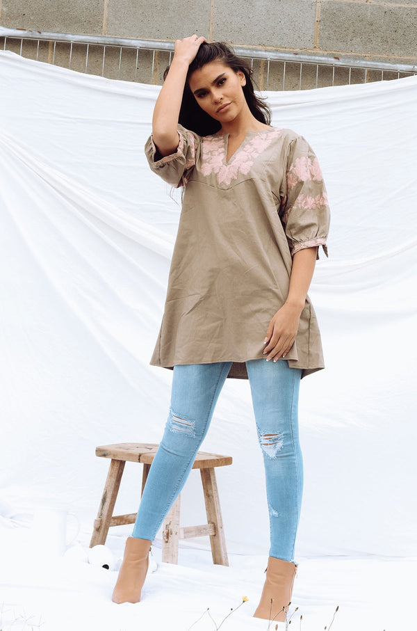 SCARLETT TUNIC DRESS | KHAKI